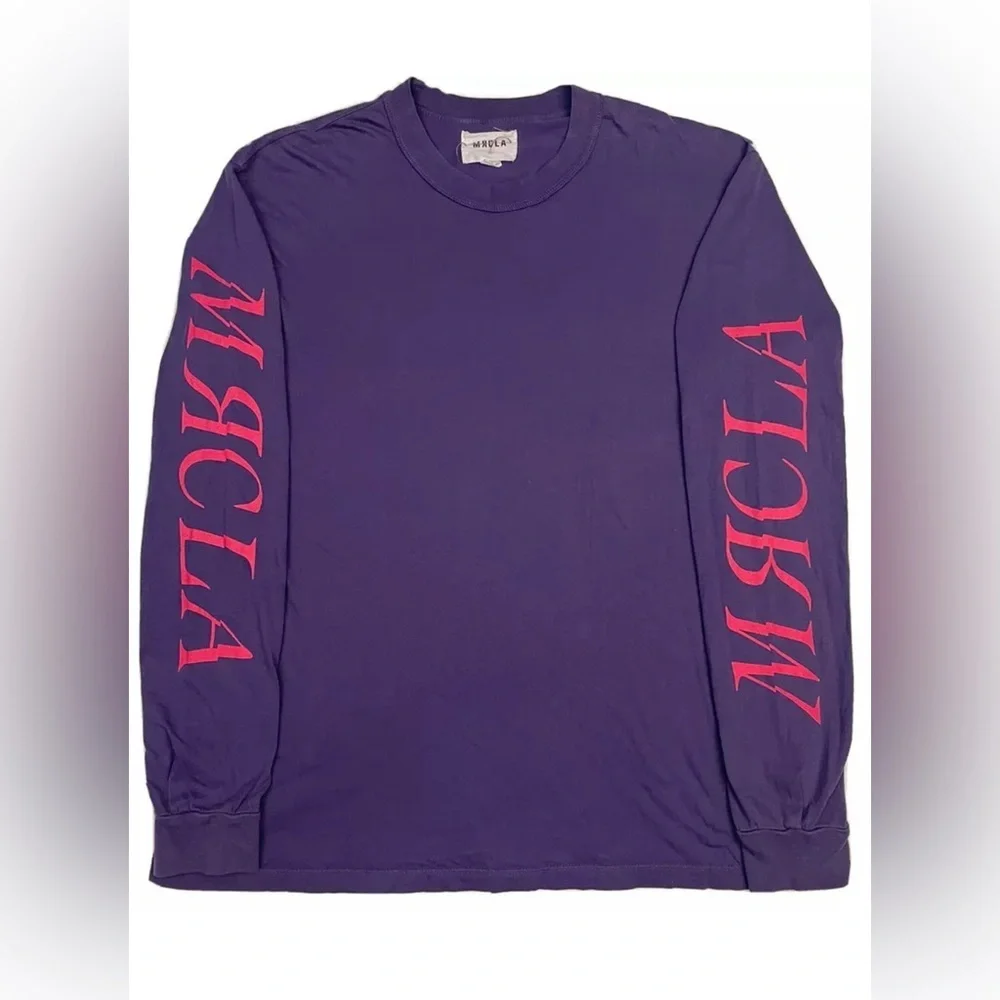Mr. Completely MRCLA Purple Long Sleeve Graphic Shirt Size Medium